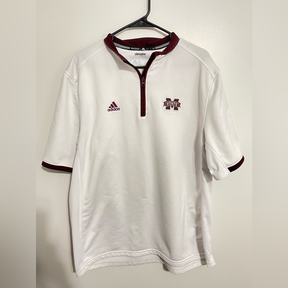 Mississippi State Bulldogs Adidas Climalite Quarter Zip Polo | Men’s Size Large